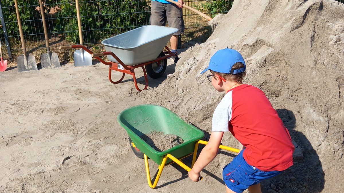 Sandaktion im Kindergarten